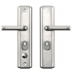 Hooply 5586 Square Backplate Lever Handles 68mm Centres