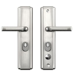 Hooply 5586 Square Backplate Lever Handles 68mm Centres