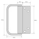 Centor Edge Mounting Pull Handle For E3 Bi-Fold Inward Opening Doors