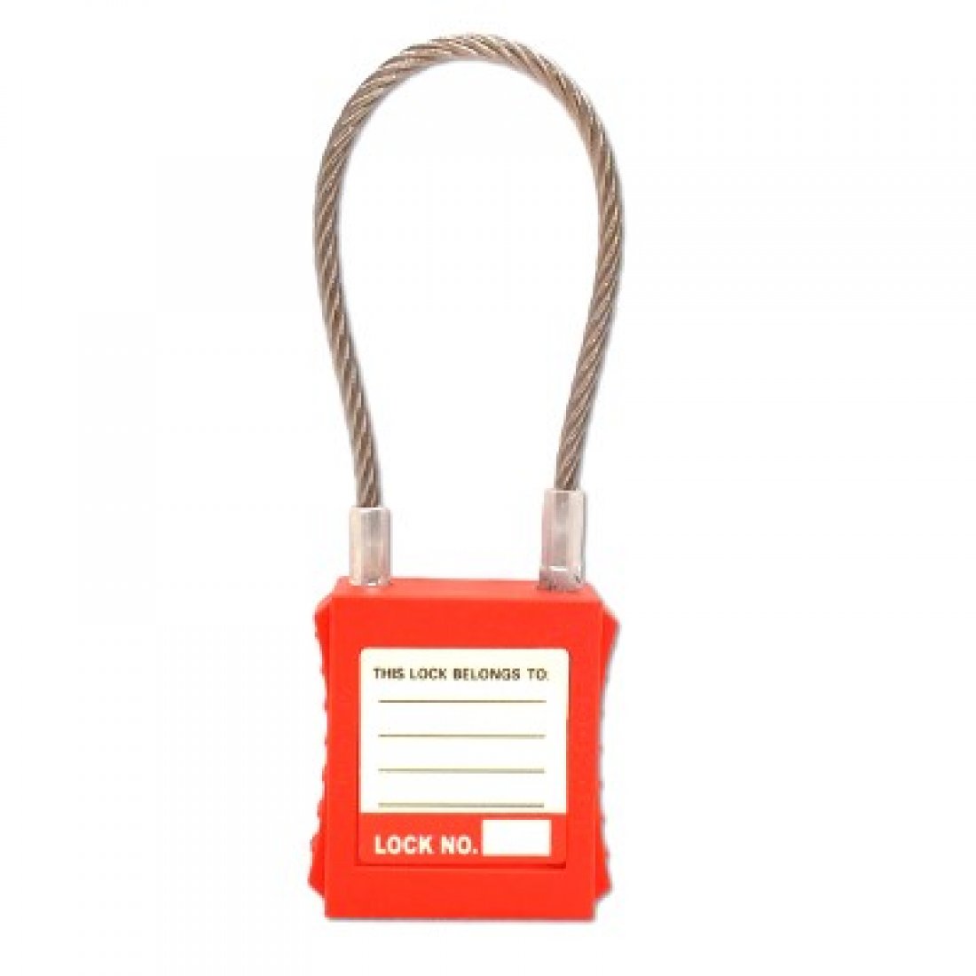 Safety Lockout Tagout Padlock with Wire Shackle