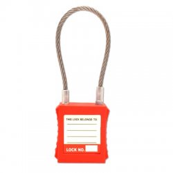 Safety Lockout Tagout Padlock with Wire Shackle
