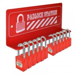 12 Padlock Mini Lockout Tagout Station