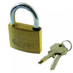 Asec Master Keyed Open Shackle Brass Padlock