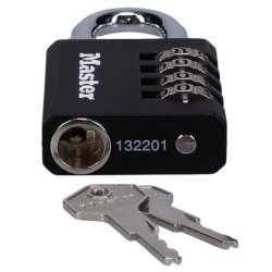 Master Lock 7641 40mm Indoor 4 Wheel Combination Lock c/w Override Key