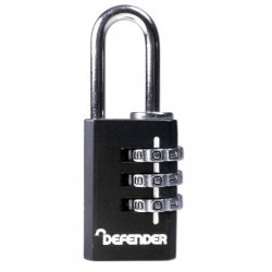 Squire Defender Black Diecast Combination Padlock