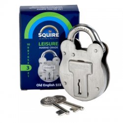 Squire 555 Stainless Steel Old English Marine Padlock