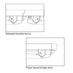 Exidor 406B Centre Latch Keep To Suit 400 Series With Rebated And Single Doors