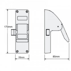 Emergency Push Pad Latch with External Digital Keypad  