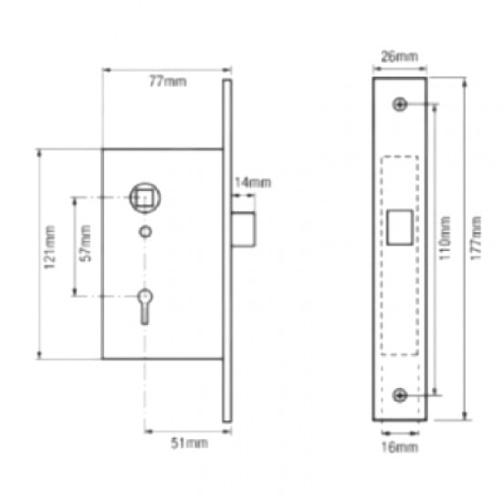 Universal Radar Toilet Door Lock