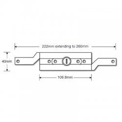 Steel Line Inline Steel Roller Door Lock