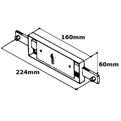 ILS Prefer Centre Shutter Lock To Accept Euro Cylinder 160mm x 60mm