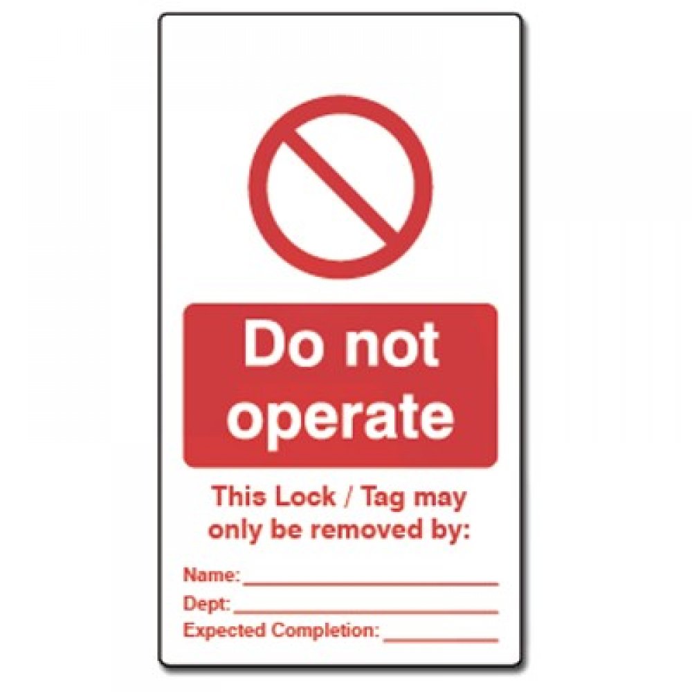 Double Sided Lockout Tagout Tags