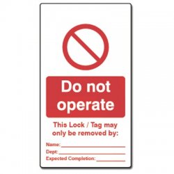 Double Sided Lockout Tagout Tags