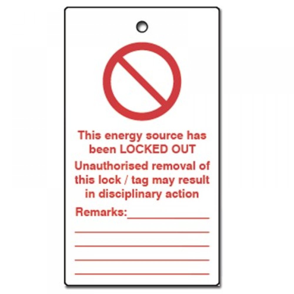 Double Sided Lockout Tagout Tags