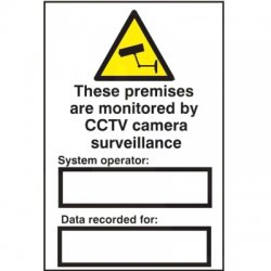 These Premises Are Monitored By CCTV Camera Surveillance Sign