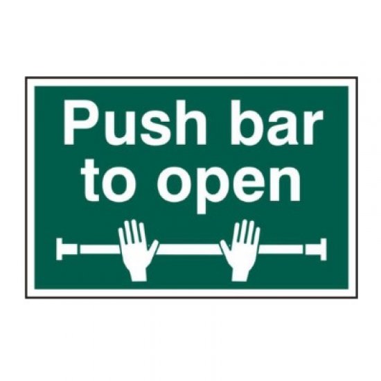 Push Bar To Open Sign