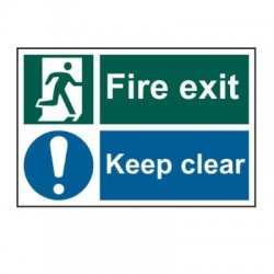 Fire Exit Keep Clear Sign