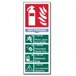 Fire Extinguisher Signs 82mm x 202mm