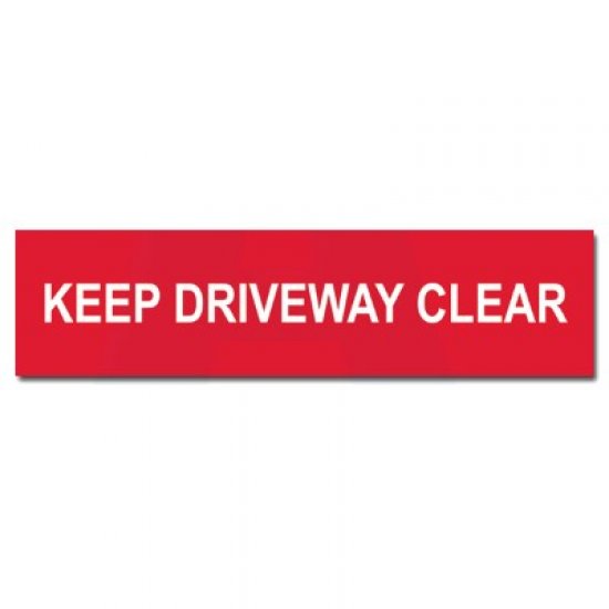 "Keep Driveway Clear" Sign 200mm x 50mm