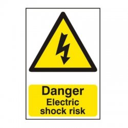 Danger Electric Shock Risk Sign