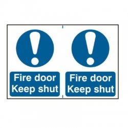Fire Door Keep Shut Sign 2 Per Sheet