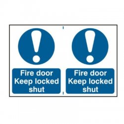 Fire Door Keep Locked Shut Sign 2 Per Sheet