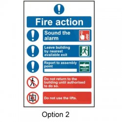 Fire Action Procedure Signs