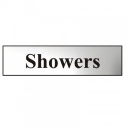 Showers Metal Strip Sign