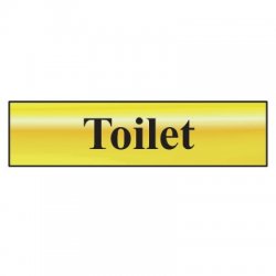 Toilet Self Adhesive Metal Strip Sign