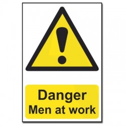 Danger Men at Work Sign 