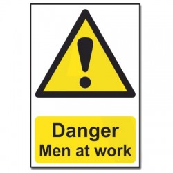 Danger Men at Work Sign 