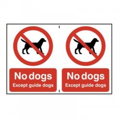 No Dogs Except Guide Dogs Sign