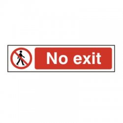 No Exit Sign 200mm x 50mm