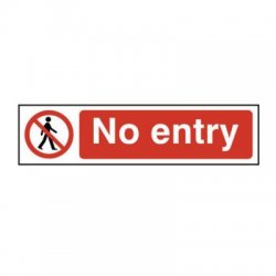 No Entry Sign 200mm x 50mm