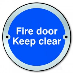 Metal Fire Door Keep Closed Sign