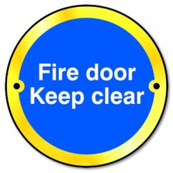 Metal Fire Door Keep Closed Sign