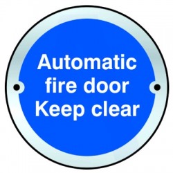 Metal Automatic Fire Door Keep Clear Sign