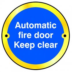 Metal Automatic Fire Door Keep Clear Sign
