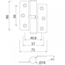 Toilet Cubical Gravity Hinge