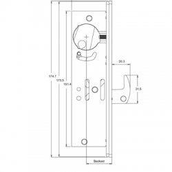 Alpro Screw-In Mortice Hookbolt Case