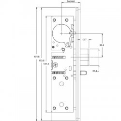 Alpro Screw-In Mortice Deadlatch Case