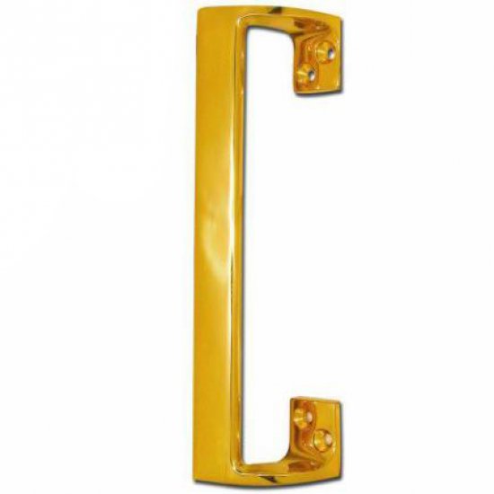 Brass Front Fix Cranked Pull Handle