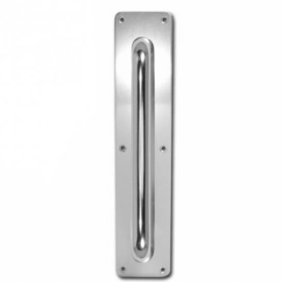 Plate Mounted Polished Aluminium Pull Handle