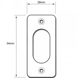 Union 53035 Front Fix Oval Escutcheon