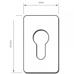 Self Adhesive Euro Escutcheon EE3