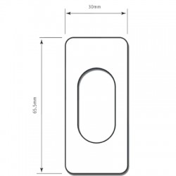 Narrow Self Adhesive Oval Escutcheon