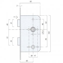 Briton 5430 DIN Mortice Bathroom Lock