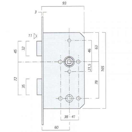 Briton 5430 DIN Mortice Bathroom Lock