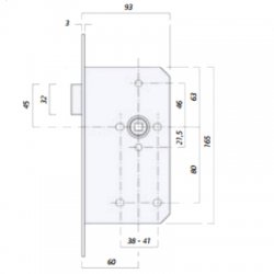 Briton 5440 DIN Mortice Latch