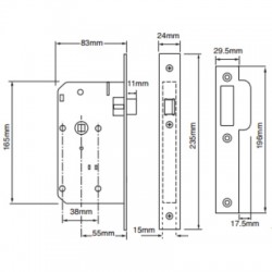 Union 2C23 Mortice Latch